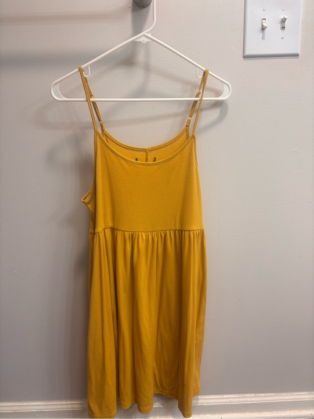 Target Wild Fable Mustard Yellow Spaghetti Strap Sundress